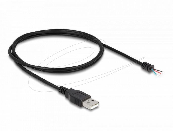 DeLock USB 2.0 Type-A male to 4 x open wires cables 1m black