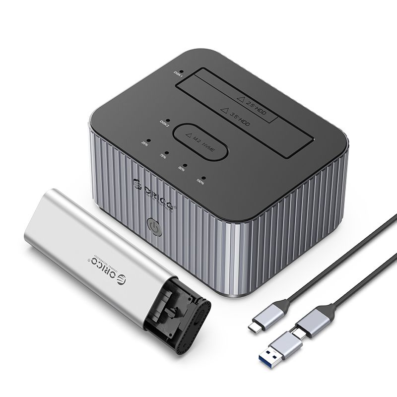 Orico IT28E-C-EU M.2 NVMe + 2,5"/3,5" HDD Docking Station Silver