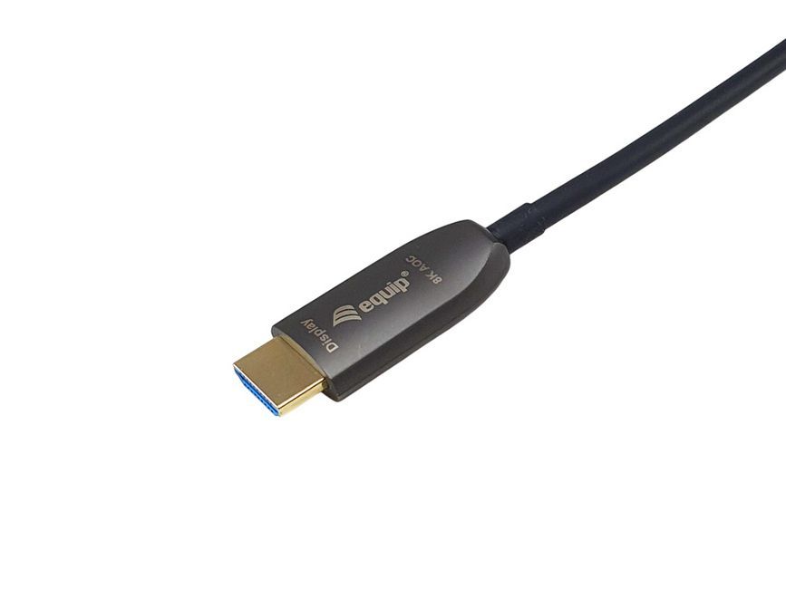 EQuip HDMI 2.1 Active Optic Armored Cable 8K/60Hz 4K/120Hz 48Gbps 25m Black