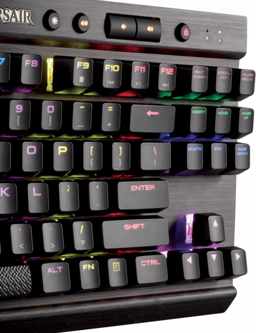 Corsair K65 LUX RGB Compact Mechanical Gaming Keyboard Cherry MX RGB Red Black EN