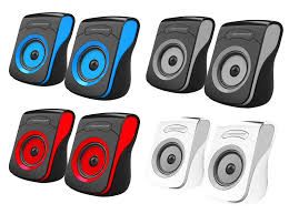 Esperanza Flamenco USB Stereo Speakers Black/Blue
